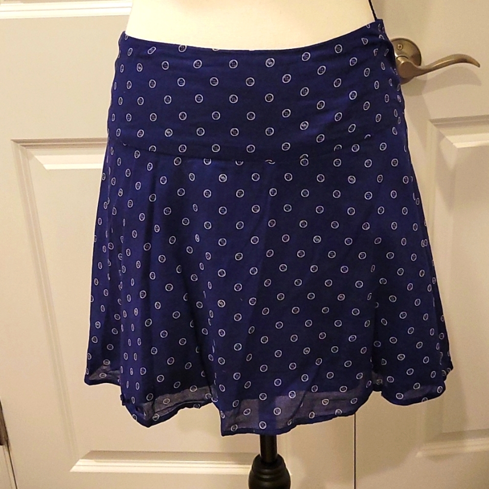 Navy Button Pattern Lilly Pulitzer Mini Skirt